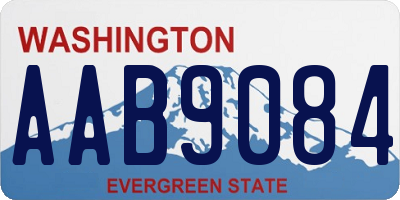 WA license plate AAB9084