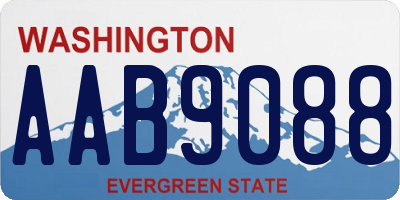 WA license plate AAB9088