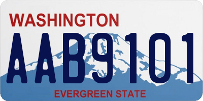 WA license plate AAB9101