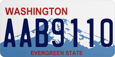 WA license plate AAB9110