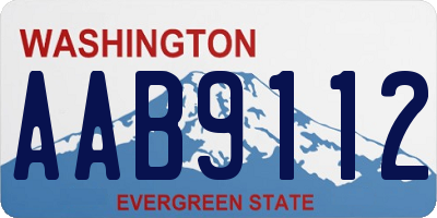 WA license plate AAB9112