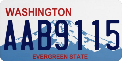 WA license plate AAB9115
