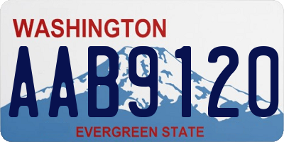 WA license plate AAB9120