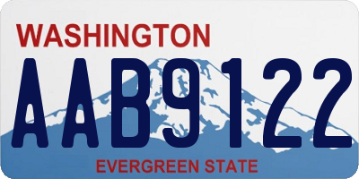 WA license plate AAB9122