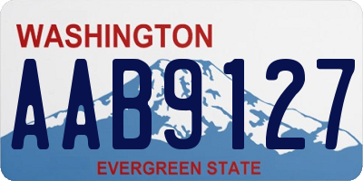 WA license plate AAB9127