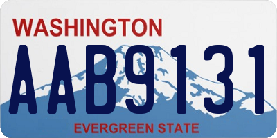 WA license plate AAB9131