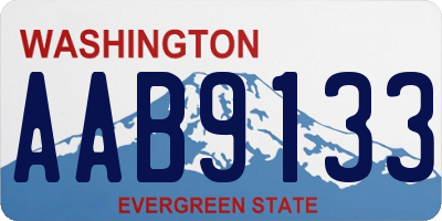 WA license plate AAB9133