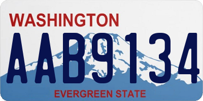 WA license plate AAB9134
