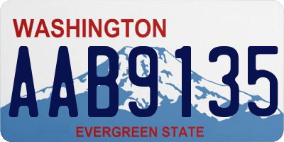 WA license plate AAB9135