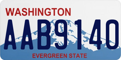 WA license plate AAB9140