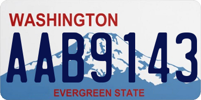 WA license plate AAB9143
