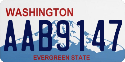 WA license plate AAB9147
