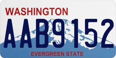 WA license plate AAB9152