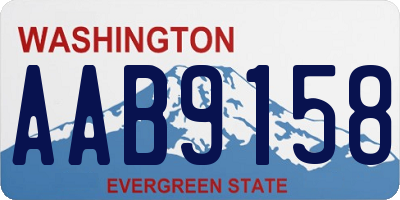 WA license plate AAB9158