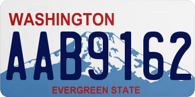 WA license plate AAB9162