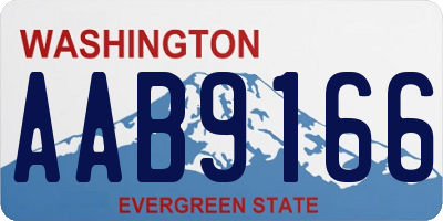 WA license plate AAB9166