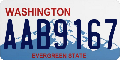 WA license plate AAB9167