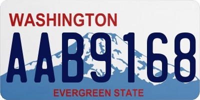 WA license plate AAB9168