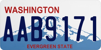 WA license plate AAB9171