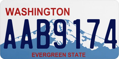 WA license plate AAB9174