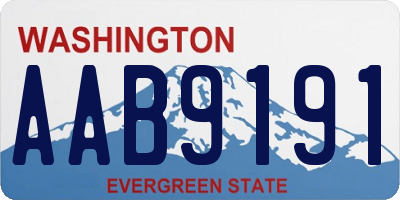 WA license plate AAB9191