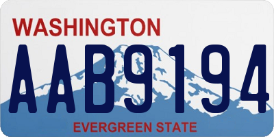 WA license plate AAB9194