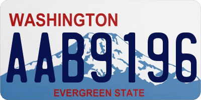 WA license plate AAB9196