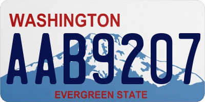 WA license plate AAB9207