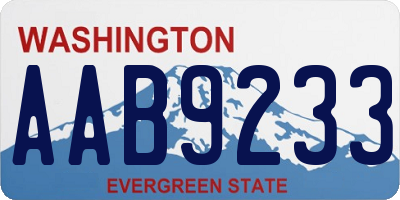 WA license plate AAB9233