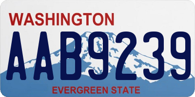 WA license plate AAB9239
