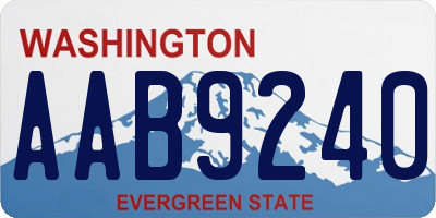 WA license plate AAB9240