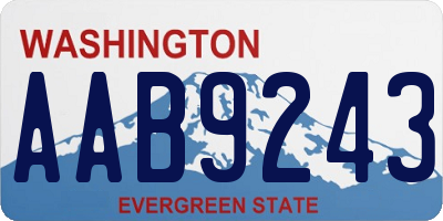 WA license plate AAB9243