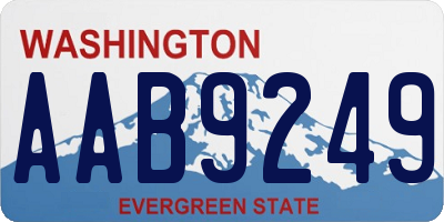 WA license plate AAB9249