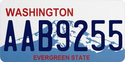 WA license plate AAB9255