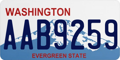 WA license plate AAB9259