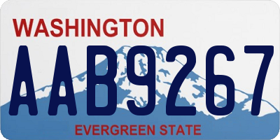 WA license plate AAB9267