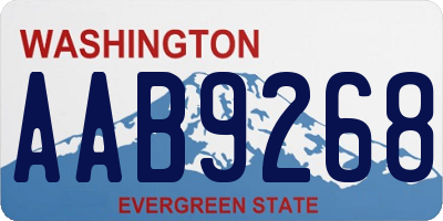 WA license plate AAB9268