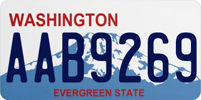WA license plate AAB9269