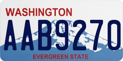 WA license plate AAB9270