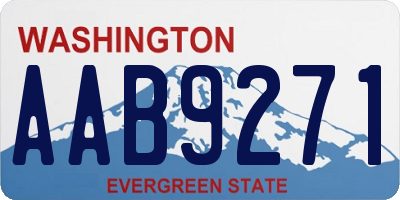 WA license plate AAB9271