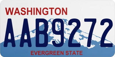 WA license plate AAB9272