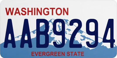 WA license plate AAB9294