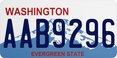 WA license plate AAB9296