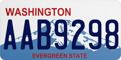 WA license plate AAB9298