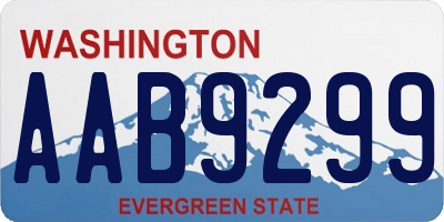 WA license plate AAB9299