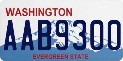 WA license plate AAB9300