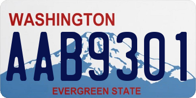 WA license plate AAB9301