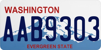 WA license plate AAB9303