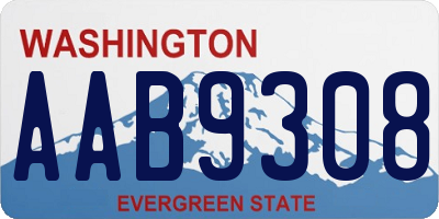 WA license plate AAB9308
