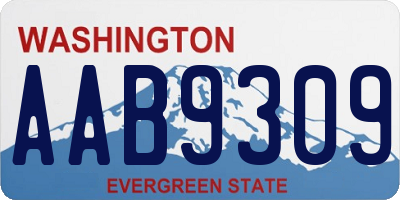 WA license plate AAB9309